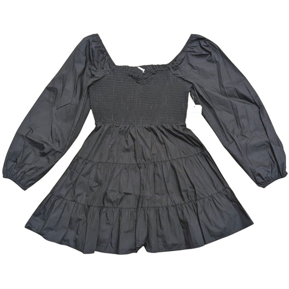 Altar'd State Dresses & Skirts - Altar'd State M Medium Ruffled Tiered Long Sleeve Little Black Dress LBD NWT